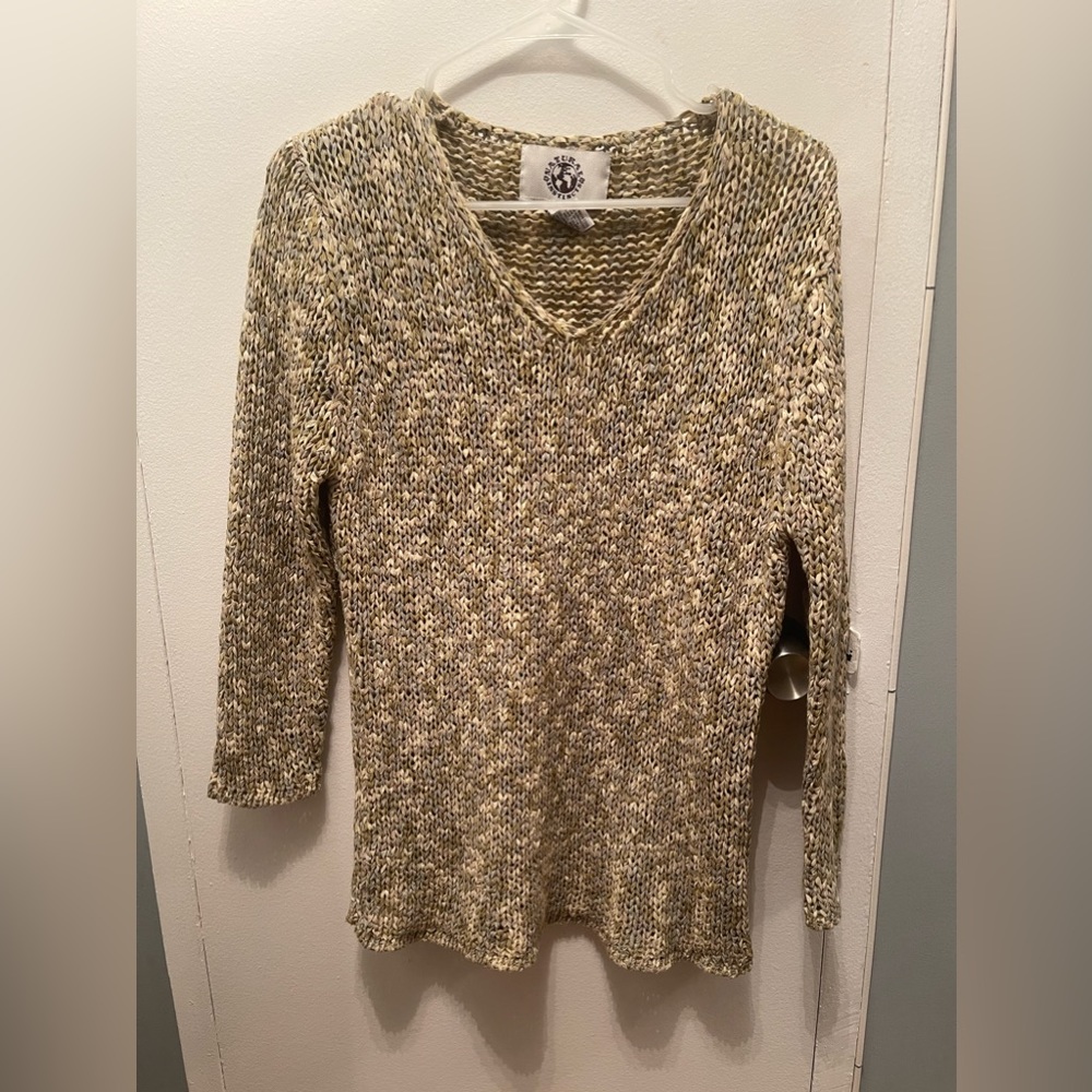 Natural Instinct Sage Green Braded Women’s Sweater Size M
